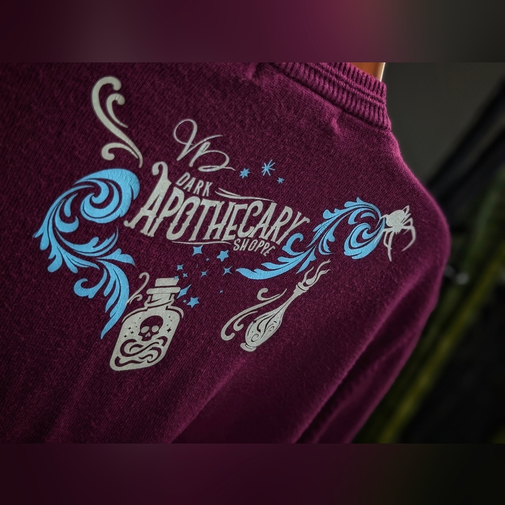 Vixen Drip Burgundy Gothic Apothecary Sweater Cardigan LG